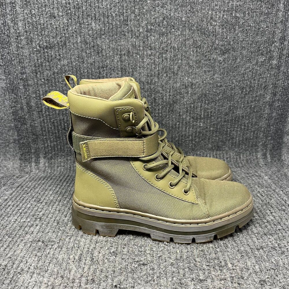 Dr. Martens Combs W Tech Utility Combat Boots Olive Green Women’s 6 US